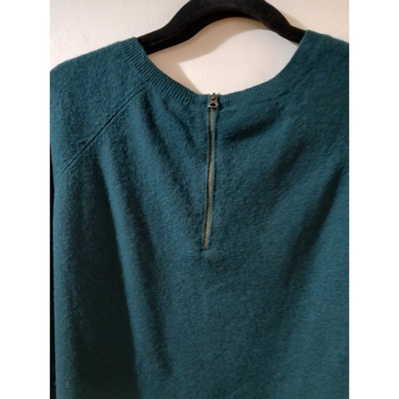 Halogen Women's Teal 100% Cashmere Crew Neck Long Sleeve Sweater Size L - Picture 5 of 6